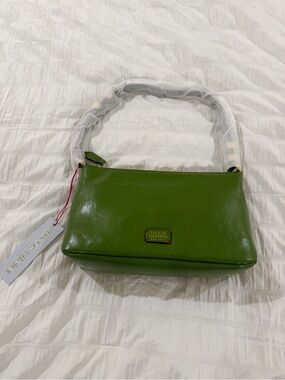 Frances Valentine FREDDIE SHOULDER BAG - CRINKLED LEATHER GREEN